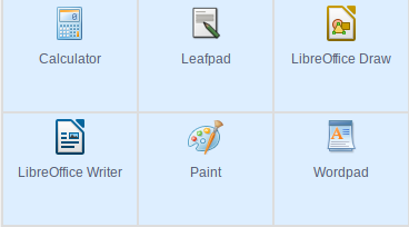 Applications list