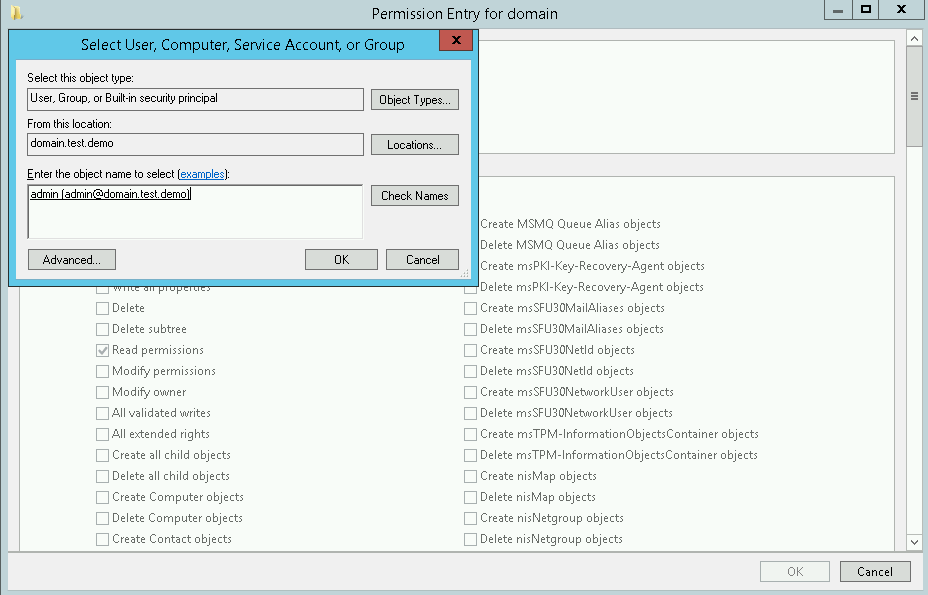 Add user for Admin rights